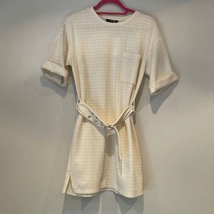 Bershka houndstooth tshirt dress